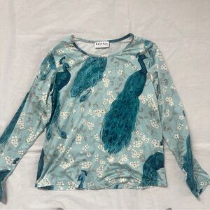 Masongrey Mason Grey cloud Jersey soft Peacock Print Pajama Set